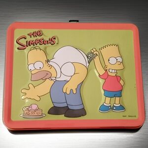 NEW The Simpsons Bart Simpson Vintage Metal Lunch Box With Thermos NECA 2000